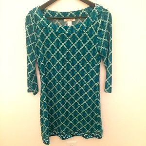 WHBM Green patterned tunic